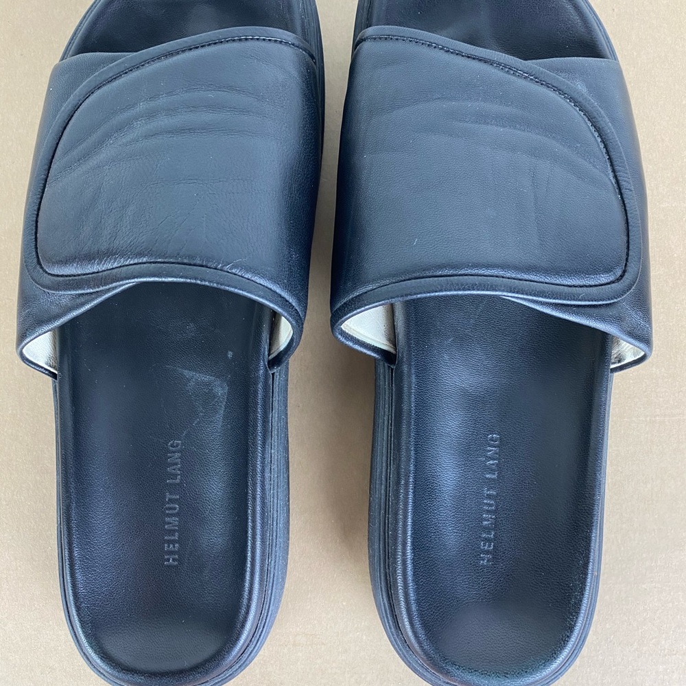 Helmut Lang Slide Sandals In Black In Size 39 - image 4
